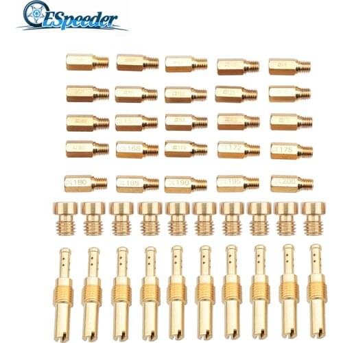 ESPEEDER Main Jet Kit Slow/Pilot Jet Motorcycle Carburetor Vice Injectors Nozzle For PWK PE Mikuni OKO Keihin KOSO Carb