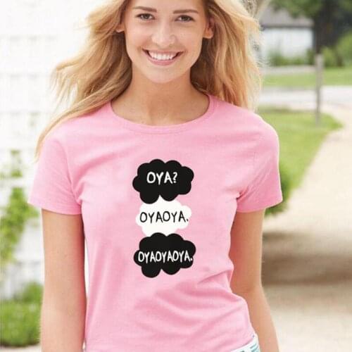 Funny Oya Oya Oya Haikyuu Printed T Shirt Women Tops Summer Short Sleeve Casual Tee Shirt Femme Harajuku Shirt Camiseta Mujer