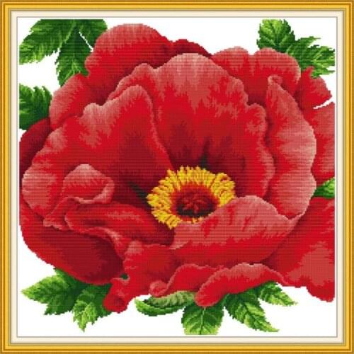 H864 Begonia flowers cross stitch kit aida 14ct 11ct count printed canvas stitches embroidery DIY handmade needlework