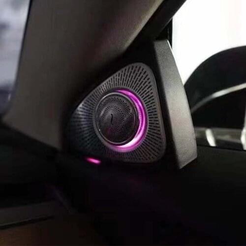 Car Interior 64 Colors With Led Ambient Lights 3D Rotary Tweeter Speaker For Tesla Model 3 Model Y 2020 2021 Accessories