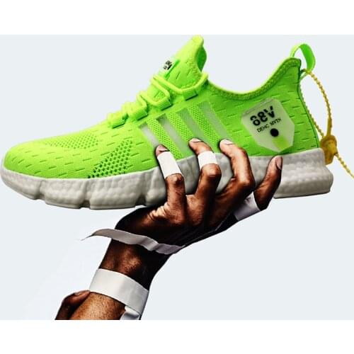 Men sneakers shoes summer leisure sports outdoor breathable mesh summer fashion light large size running elastic vulcanized shoe