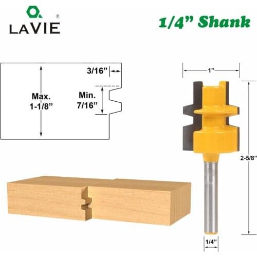 LA VIE 1pc 1/4" 6.35mm Shank Beveling Knife Tenon Trimmer Milling Cutter Mini Tongue Groove Router Bit For Woodworking