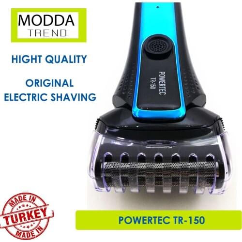 NEW GENERATION POWERTEC TR-150 ELECTRIC SHAVING MACHINE WASHABLE BEARD & MUSTACHE CUTTER PRACTICAL MULTIDIRECTIONAL TOP SOLD