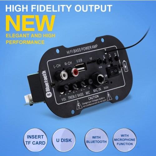 Car Digital Power Amplifier Board Rechargeable 5 In 5V YS-08 BT Amplifier With MIC Support TF Card USB Phones Computers