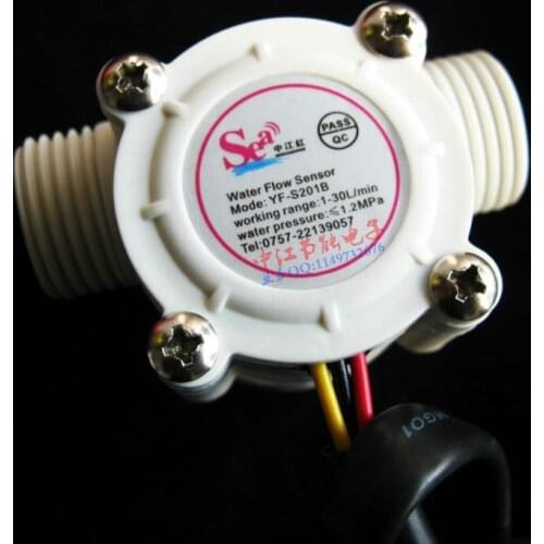 2PCS Antirust Water Flow Meter Sensor Counter Indicator Flowmeter fuel pool float switch Hall for water heaters G1/2 1-30L/min