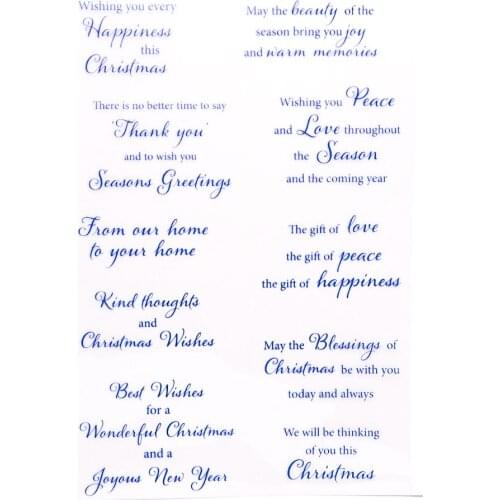 Transparent Clear Stamps for DIY Scrapbooking/Holiday greeting language/ChristCard Making/Kids Christmas Fun Decoration Supplies