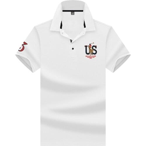 Wholesale Mens Short Sleeve Polo Shirt Top Quality Embroidery 95% Cotton Classic Striped Male Polo Shirts Casual Tops Tees