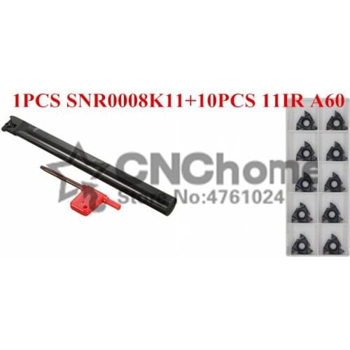 SNR0008K11 SNR0010K11 SNR0012M11 Internal thread Turning tool 1pcs + 11 IR A60/11 IR A55 10pcs Internal thread Carbide insert