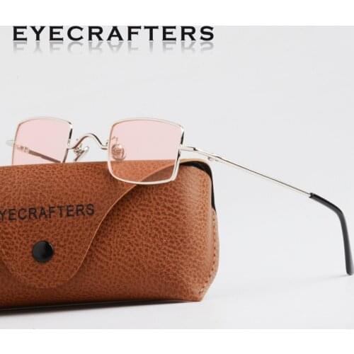 Eyecrafters Fashion Mens Womens Retro Polarized Metal Vintage Square Steampunk Sunglasses Coating Lens Mirrored Eyewear