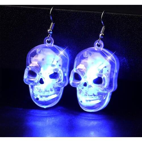 LED ghost pumpkin dangle earrings halloween holiday gift accessories