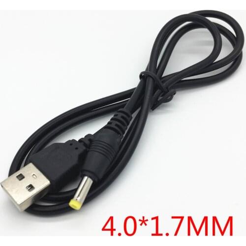 USB Male To 4.0 X 1.7mm Cable DC 5V 1A 4.0*1.7 Male USB Power Charge Cable for Sony PSP