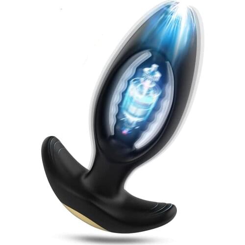Vibrating Butt Plug Male Anal Vibrator Prostate Massager with 9 Powerful P Spot Stimulator Wearable Sex Toys for Men and Couples