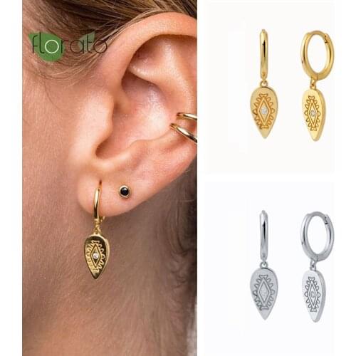 925 Sterling Silver Hoop Earrings for Women Gold Water Drop Tiny Huggie CZ Crystal Earrings Minimalist Jewelry