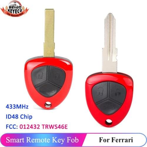 KEYECU Replacement Remote Key Blade Emergency Insert for Ferrari 458 588 LaFerrari 488 GTB 2016-2018