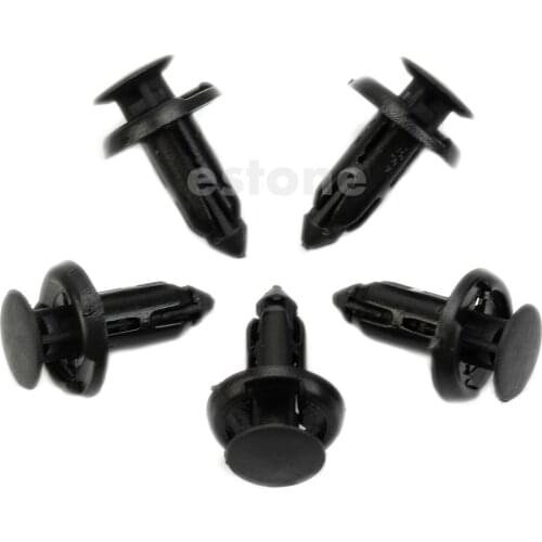 10 Pcs 8mm Hole Black Plastic Rivet Car Door Push Clip for Toyota