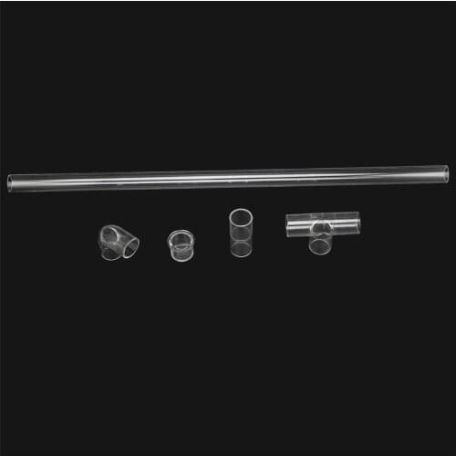 20mm Acrylic Transparent Aquarium Tube Aquarium Fish Tank Inner Diameter 20mm Straight Elbow Tee Connectors End Plugs 2 Pcs