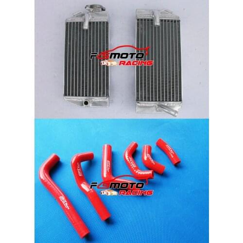 Aluminum Radiator + RED Hose For HONDA CRF450 CRF450R CRF 450 R 2002 2003 2004 450R 02 03 04