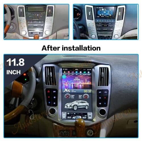 Tesla Radio Android 9.0 4G64Gb Car Multimedia Player Gps Navigatie for Lexus RX300 RX350 RX400 2004-2007 Head Unit Radio Stereo