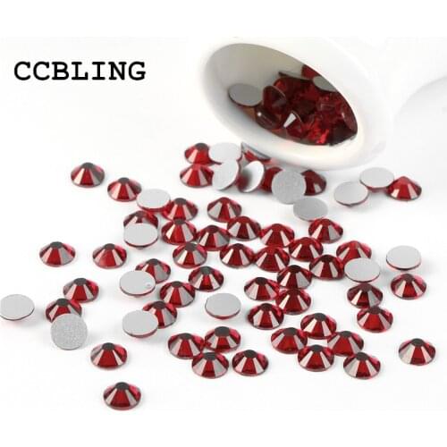 CCBLING ss3 -ss30 Garnet Flat Back Crystal Garnet 3d Nail Art Crystal decorations ) Non Hot Fix Glue on Rhinestones for Nails