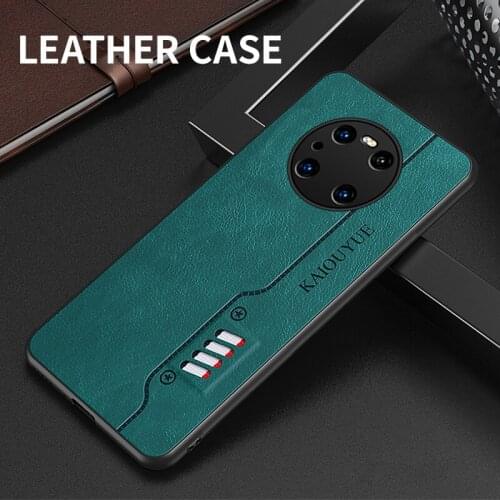Luxury Business Camera Lens Protection Soft PU Leather Cell Phone Case For Huawei Mate 40 Pro Plus Lite Back Cover Fundas Coque