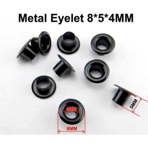 150PCS 8*5*4MM Black METAL EYELETS Garment Button BRAND Sewing Clothes Accessory ROUND Eyelet ME-073