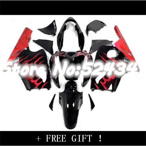 Fei-Dark Black Red Fairing for KAWASAKI ZX12R 02-04 ZX-12R 2002-2004 ZX 12R ZX 12 R 02 03 04