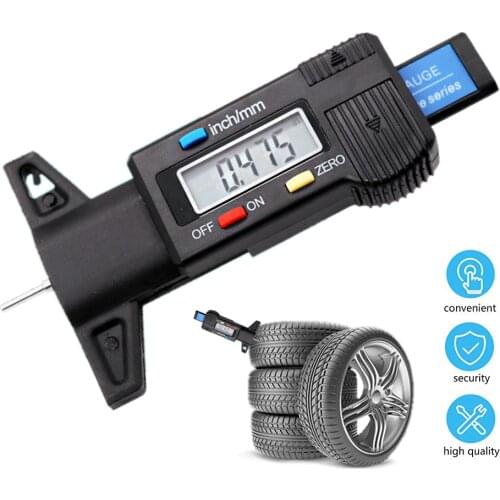 Tire Wear Detection Measuring Tool Digital Car Tyre Tire Tread Depth Gauge Meter Auto Caliper Thickness Gauges Tire Tools