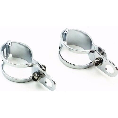 Pair Chrome/Black Motorcycle Adjustable 33-43mm Turn Signal Mount Brackets Fork Clamps For Honda Yamaha Suzuki Kawasaki