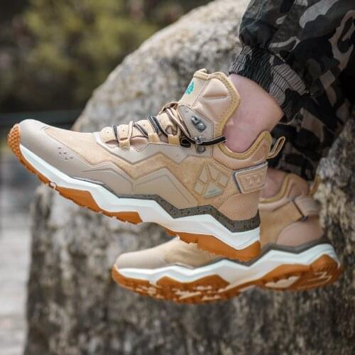 RAX Mens Waterproof Hiking Shoes Anti-slip Trekking Multi-terrian Mountaining Shoes for Professional Mens LeatherHikingBoots