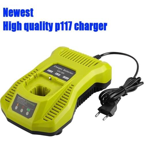 Newest For Ryobi P117 Replacement Charger for Ryobi Ni-Cd Ni-Mh Li-ion 12V 14.4V 18V Battery EU Plug charging 3A Free shipping