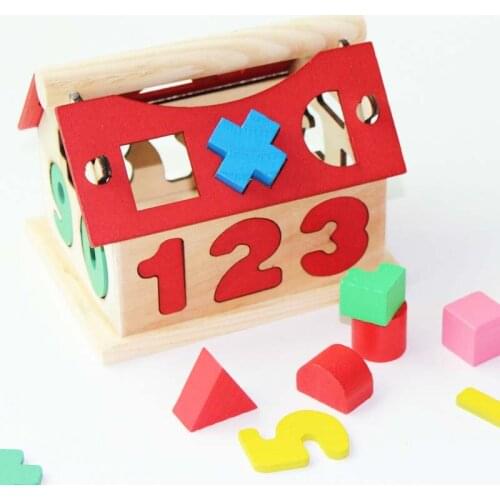 New Educational Learning Intellectual Toys For Children Baby Creative Kids Toys Digital Number House Building Blocks