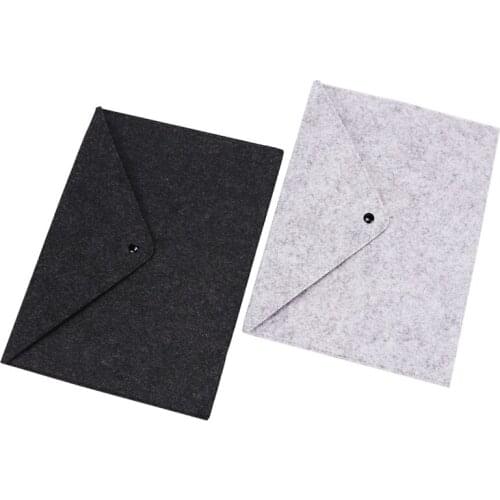 1PC Simple Solid A4 Big Capacity Document Bag Business Briefcase File Folders Chemical Felt Filing Products Student Gifts