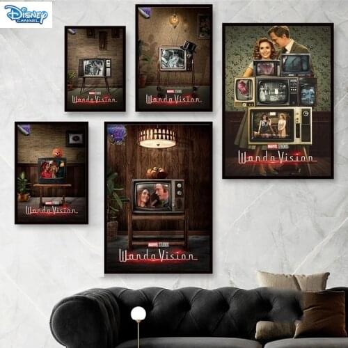 Marvel Canvas Painting Superhero Posters Wanda Vision Film and Television Prints Art Poster Home Decor Kid Room Decor Picture