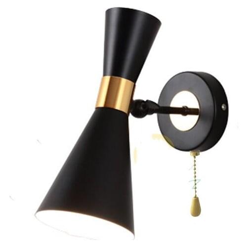 Modern Led Wall Lamp with Pull Switch Instrument Wall Lights for Living Room Bedroom Bedside Lamp Home Lighting Fixtures Decor