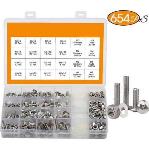 304 stainless steel flat round head machine screw set cross large flat head machine wire umbrella head mushroom head machine