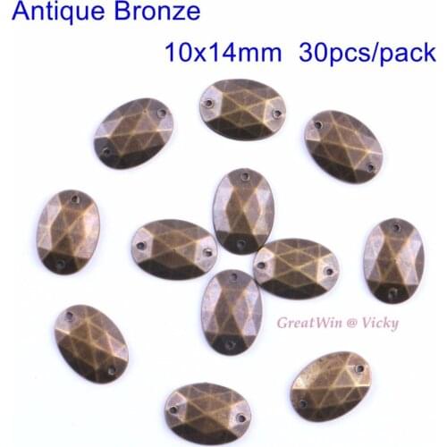 Ancient Colored Stones 2 Holes Oval Bronze Sew On Crystal Beads Teardrop Rectangle Sewing On Rhinestones DIY Garment Bags