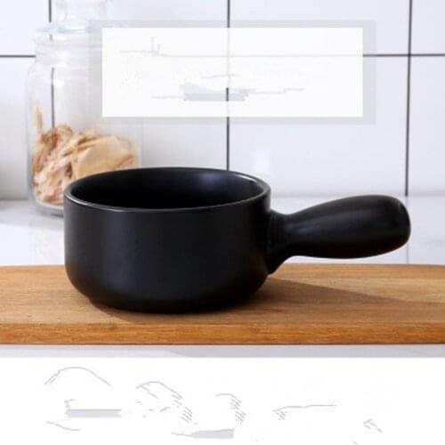 Heat-resistant Single-Handle Ceramic Casserole Soup Complementary Food Instant Noodle pot Creative kitchen Gadgets Cookware