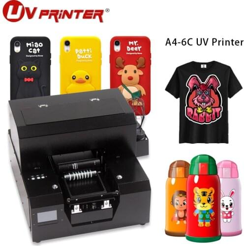 A4 UV printer with free roller bracket is used for printing flat and cylindrical private customized pattern printing