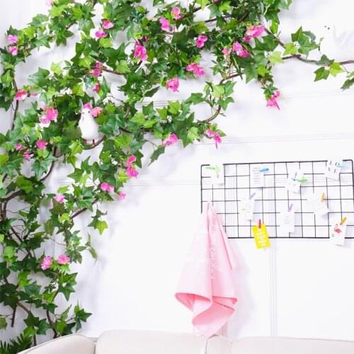 Vine decoration artificial Hanging Plant fake Green Plants Leaves boston ivy rattan tree branch fake Foliage home wedding decor