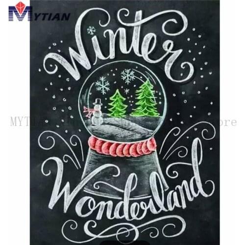 Winter Wonderland,Snow Globe,5D Diamond Painting Art Kit,Full Drill Diamond Embroidery Mosaic Rhinestone Wall Sticker Home Decor