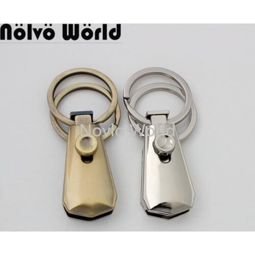 10-50 pieces 2 colors 22mm Double Key ring swivel small clasp with 22mm key FOB ring for popular pendant bag purse accessories