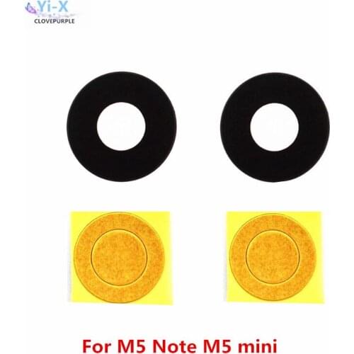 100pcs/lot Back Rear Camera Glass Lens For MEIZU M5 Note M5 mini with adhesive Sticker