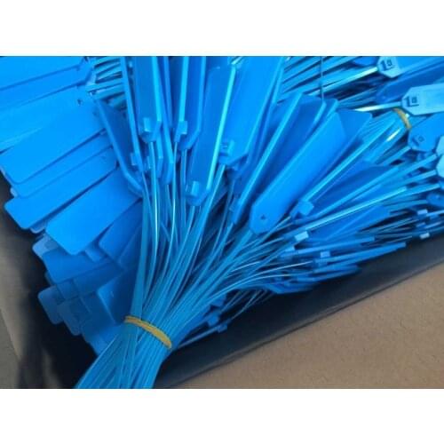 1000PCS Waterproof Plastic Traceability UHF RFID Ribbon Seal Tag Zip Tie Cable Label Tag For Packaging Tracking