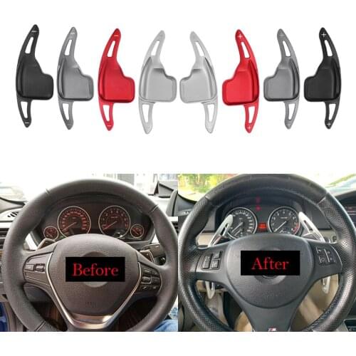2 Pcs Car Steering Wheel Shift Paddle Extension Aluminum Shifter For BMW F30 F10 GT X1 X4 Z4 3 Series 4 Series 5 Series