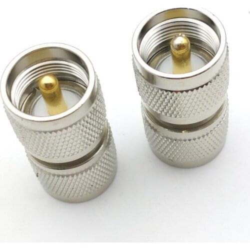20pcs copper UHF Male PL259 SO239 Connector UHF Male To UHF Male Plug Straight RF Coaxial connector