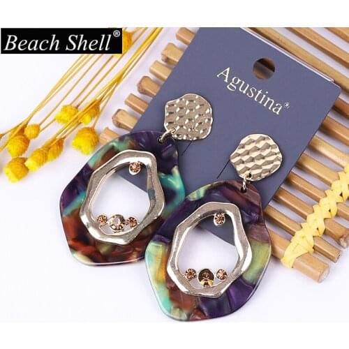 2020 Acetate earrings bohemian resin drop acrylic fashion jewelry statement geometric women korean dangle trendy summer c