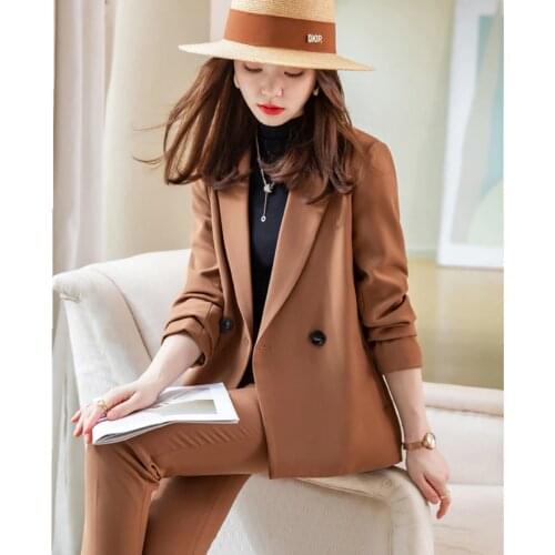 2021 high-end light luxury professional suit female Korean fashion autumn and winter new business elegant temperament suit