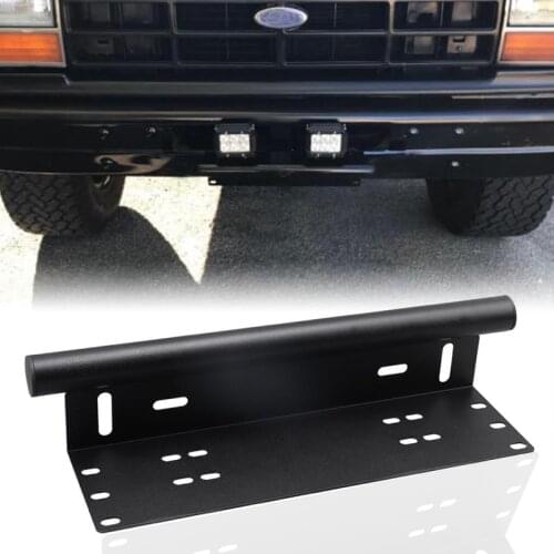 Auto bumper license plate frame work light led bar holder bracket mount car number plate for universal truck offroad atv suv