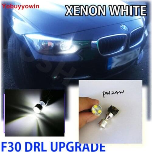 For BMW 3 SERIES F30 DRL UPGRADE WHITE CREE Chips BULBS PW24W 30W LED Daytime Light