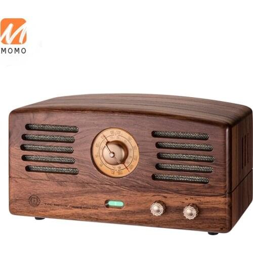Electronic Tube Machine Large Volume Bluetooth Speaker Wooden Walnut Rosewood Household Desk Audio